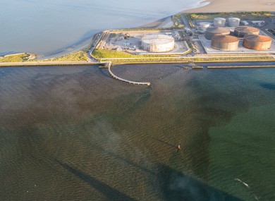 A spillage photographed in Ringsend in recent days