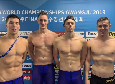 Darragh Greene, Shane Ryan, Brendan Hyland and Jordan Sloan.
