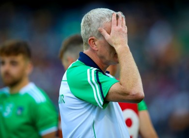 A tough night at the office for Limerick's John Kiely on Saturday.