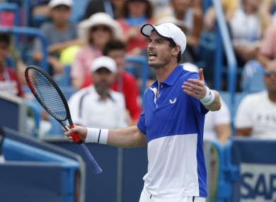 Murray suffered defeat on Monday.