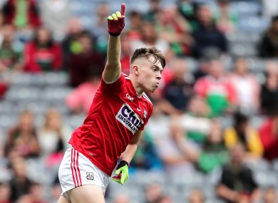 Daniel Linehan celebrates his scorcher.