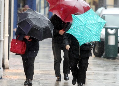Eight counties in the west of Ireland have been issued with the warning.