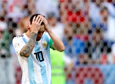 The Argentina star will be out of action for three months.