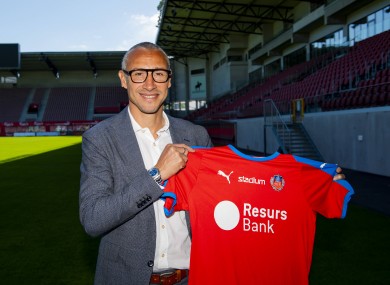 Larsson was unveiled as Helsingborg manager in June.