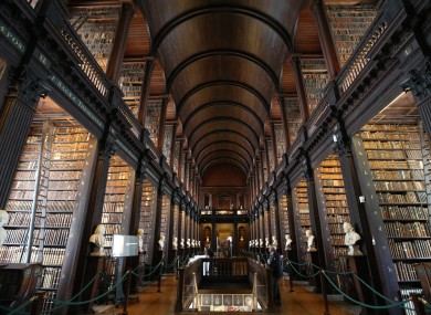 The Long Room in Trinity College Dublin.