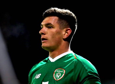 Trevor Clarke pictured while playing for a home-based Republic of Ireland U21 side back in February.
