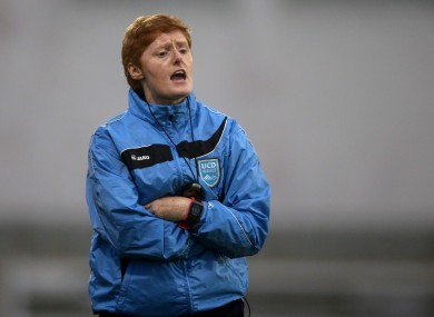 Eileen Gleeson on the line for UCD.