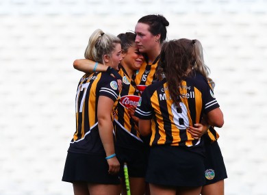 Kilkenny players dejected after today's loss.