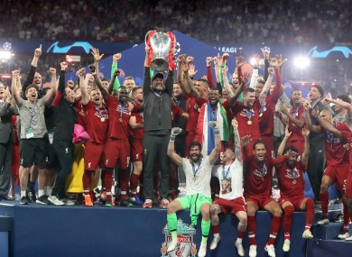 Jurgen Klopp's side lifted the Champions League trophy in June.