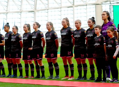 FAI Women's Cup holders Wexford Youths pictured before the 2018 final against Peamount United.