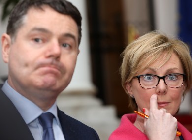 Finance MInister Paschal Donohoe and Social Protection Minister Regina Doherty.