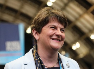 Arlene Foster at the Conservative Party conference.