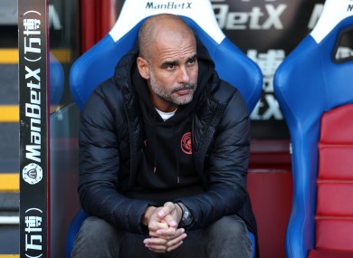 Pep watched his side defeat Crystal Palace at Selhurst Park over the weekend.