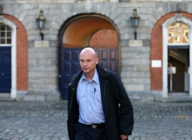 Garda Nicholas Keogh leaving the Disclosures Tribunal at Dublin Castle last week.