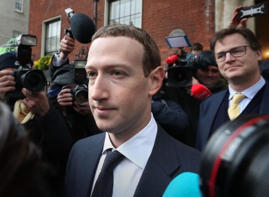 Facebook CEO Mark Zuckerberg pictured during the week.