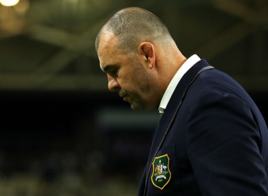 Australia coach Michael Cheika following his side's Rugby World Cup loss to England.