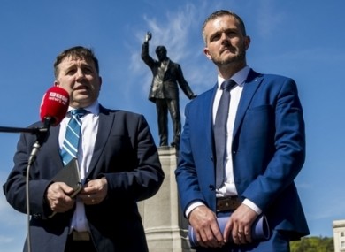 UUP leader Robin Swann, left, who this week announced that he was stepping down.