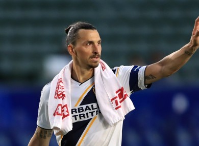LA Galaxy striker Zlatan Ibrahimovic