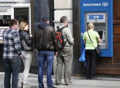 File photo of Bank of Ireland ATM.