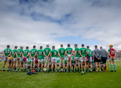 A view of the Limerick squad ahead of this year's Munster final.