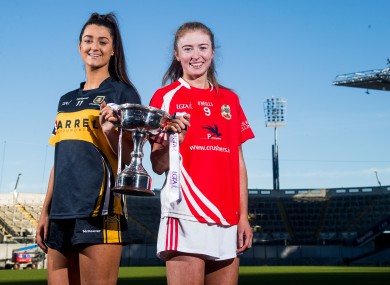 Mourneabbey star Eimear Meaney and Kilkerrin-Clonberne captain Louise Ward.