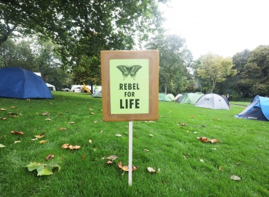 Extinction Rebellion: camped in Merrion Square for a week in October