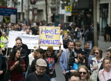 Raise the Roof - Housing Protest earlier this year.