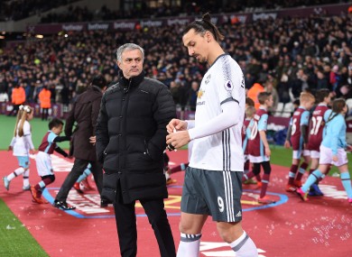 Mourinho and Ibrahimovic during their time at Man United.