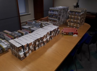 Gardaí have seized 34,000 illegally imported cigarettes