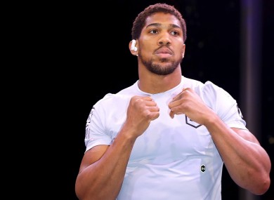 Anthony Joshua at his open workout in Riyadh