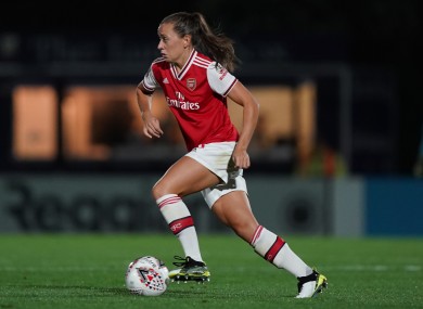 Wednesday night hat-trick: McCabe on song for Arsenal (file photo).