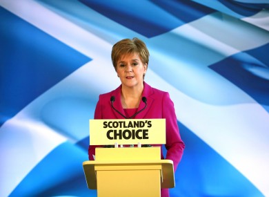 Nicola Sturgeon today.