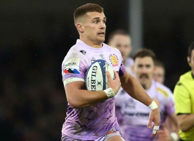 Henry Slade in action for Exeter Chiefs.