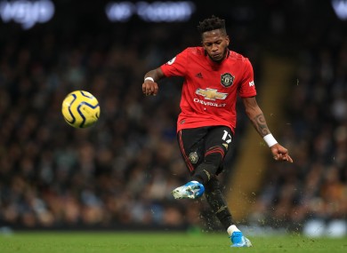 Manchester United's Fred was targeted by the abuse.