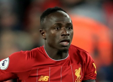 Liverpool forward Sadio Mane.