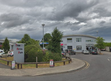 The entrance to Trim Retail Park where the incident took place.