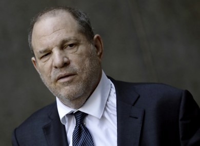 Harvey Weinstein leaving the court hearing yesterday.