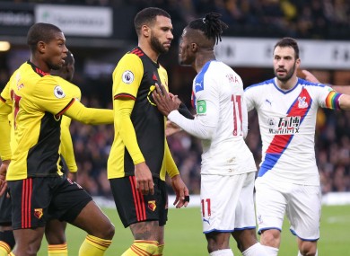 Watford and Crystal Palace clash.