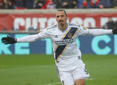 Former LA Galaxy striker Zlatan Ibrahimovic.