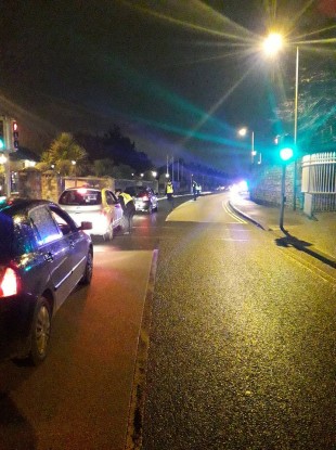 A checkpoint carried out in relation to the investigation earlier this week.