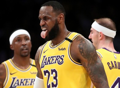 Los Angeles Lakers star LeBron James.