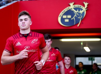 Crowley runs out for a Celtic Cup match at Musgrave Park last year.
