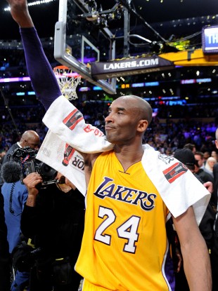 RIP: Kobe Bryant after his final game.