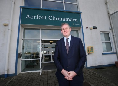 Minister of State Seán Kyne outside the airport.