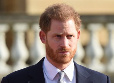 The Duke of Sussex in the Buckingham Palace gardens.
