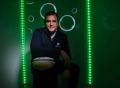 Jamie Heaslip is pictured at the unveiling of Aviva’s new Sensory Hub in Aviva Stadium.