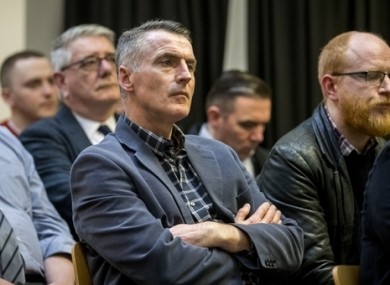 Declan Kearney (centre) is a junior minister in the executive.