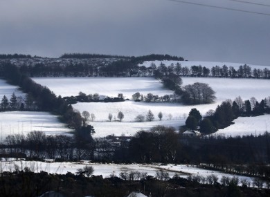 Snow scenes in west Wicklow yesterday.