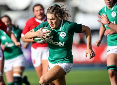 Beibhinn Parsons in action against Wales.