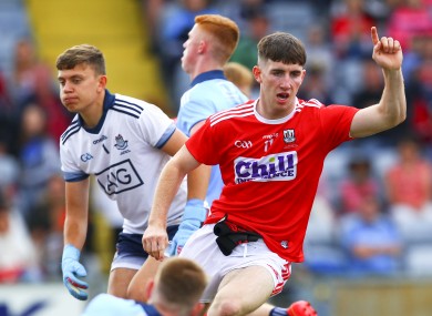 Blake Murphy celebrates his goal for Cork against Dublin in last year's All-Ireland final.